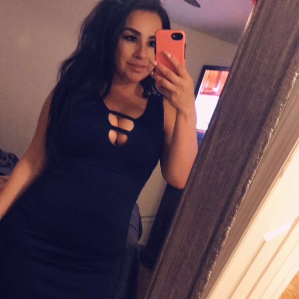 Navy blue bandage dress